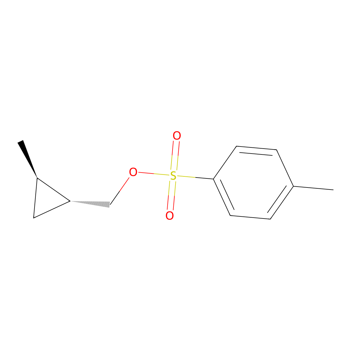 [(1R,2R)-2-methylcyclopropyl]methyl 4-methylbenzene-1-sulfonate molecular structure, CAS 2757833-94-4