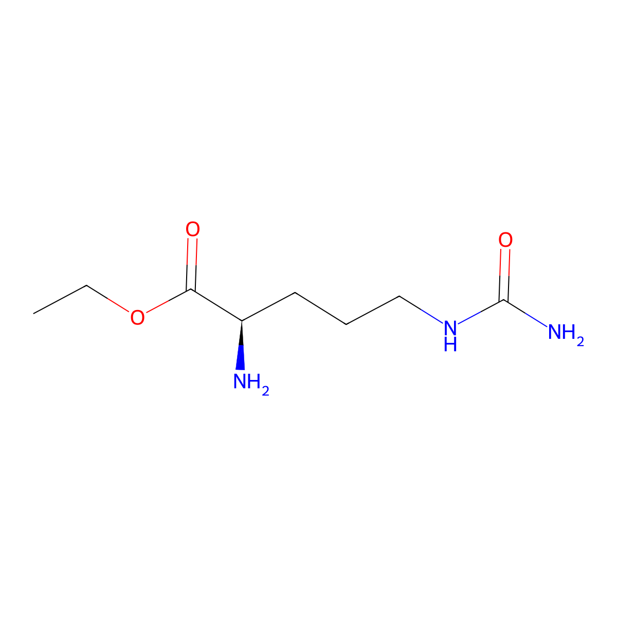 ethyl (2R)-2-amino-5-(carbamoylamino)pentanoate molecular structure, CAS 2757834-38-9