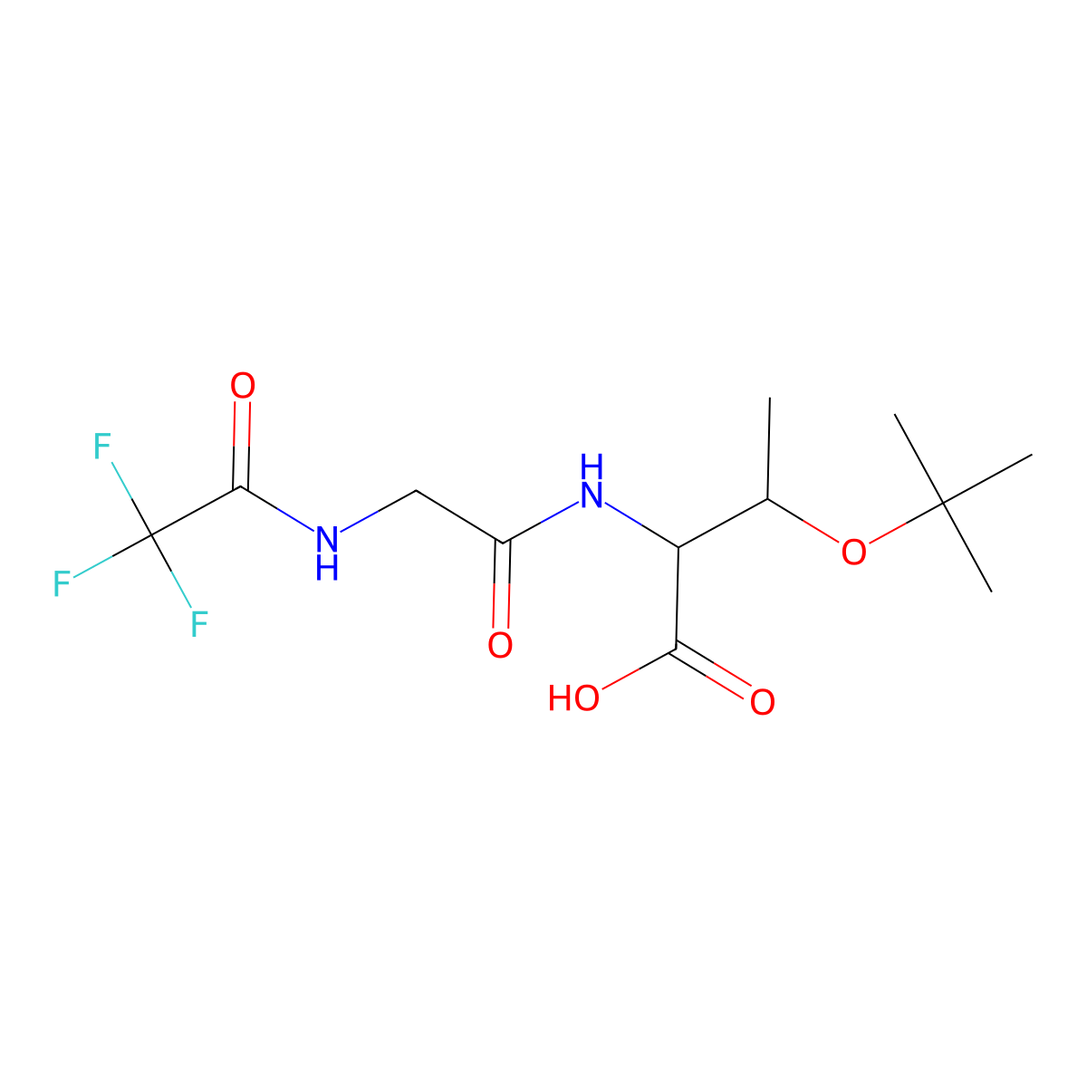 (2S,3R)-3-(tert-butoxy)-2-[2-(2,2,2-trifluoroacetamido)acetamido]butanoic acid molecular structure, CAS 2757834-60-7