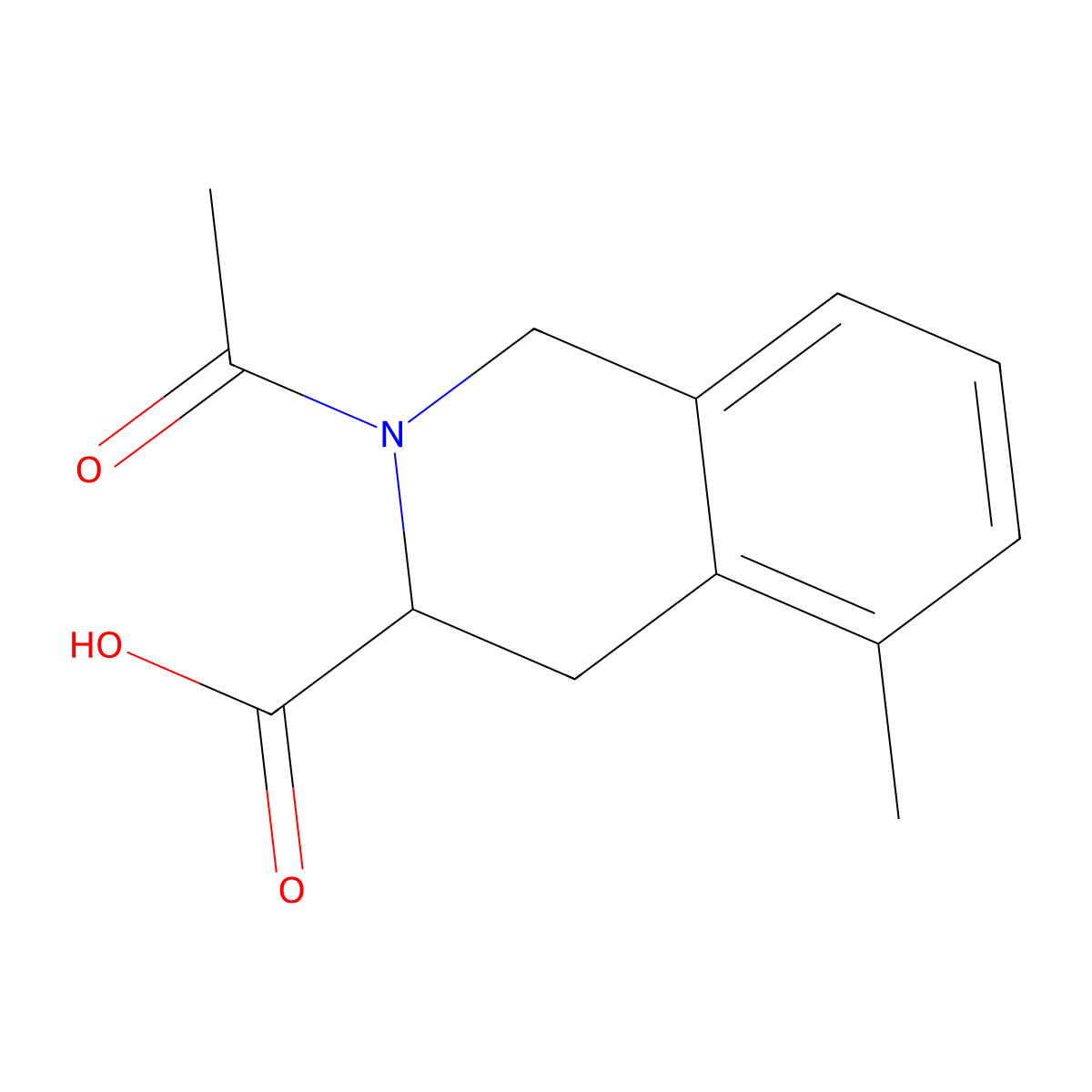 (3R)-2-acetyl-5-methyl-1,2,3,4-tetrahydroisoquinoline-3-carboxylic acid molecular structure, CAS 2757834-61-8
