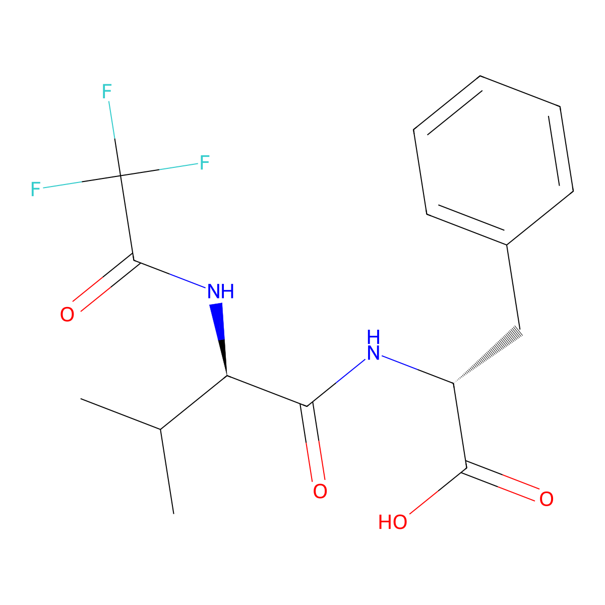 (2R)-2-[(2R)-3-methyl-2-(2,2,2-trifluoroacetamido)butanamido]-3-phenylpropanoic acid molecular structure, CAS 2757835-19-9