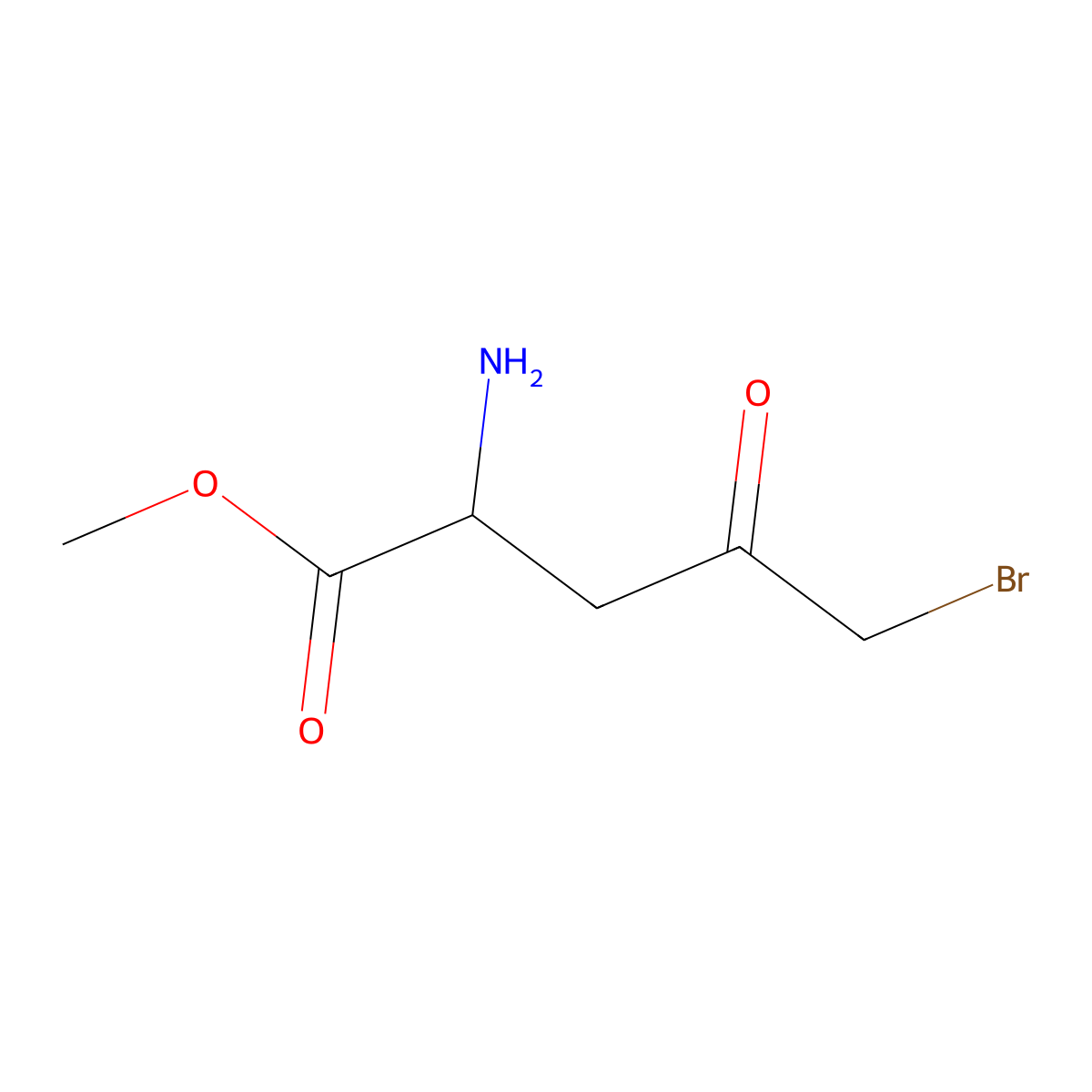 methyl (2S)-2-amino-5-bromo-4-oxopentanoate molecular structure, CAS 2757835-23-5