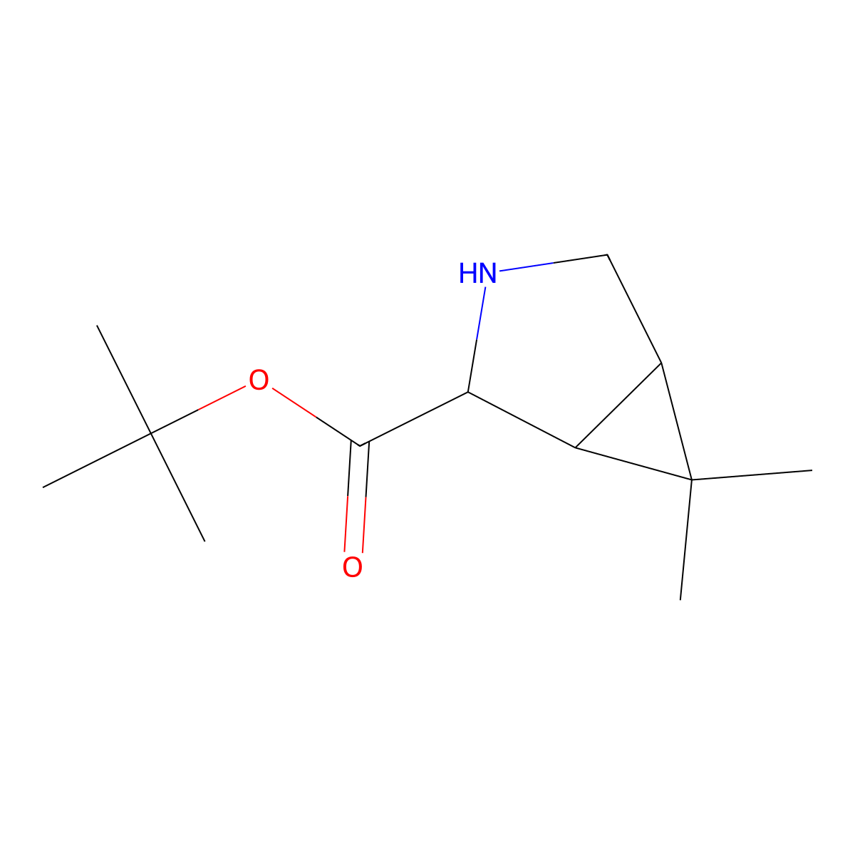 tert-butyl (1R,2S,5S)-6,6-dimethyl-3-azabicyclo[3.1.0]hexane-2-carboxylate molecular structure, CAS 2757835-40-6