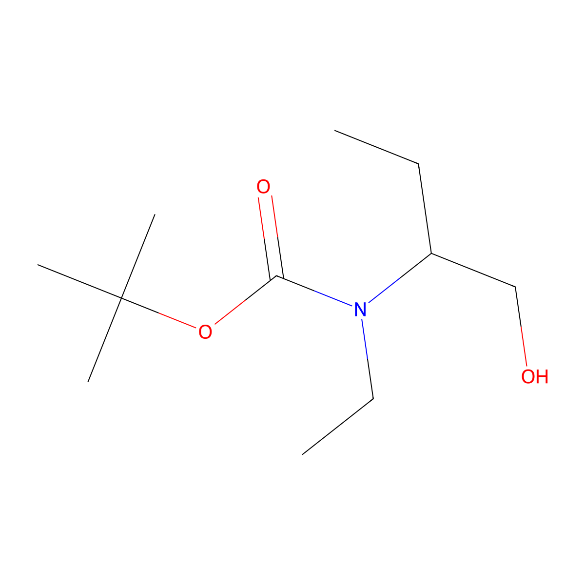 tert-butyl N-ethyl-N-[(2S)-1-hydroxybutan-2-yl]carbamate molecular structure, CAS 2757835-46-2