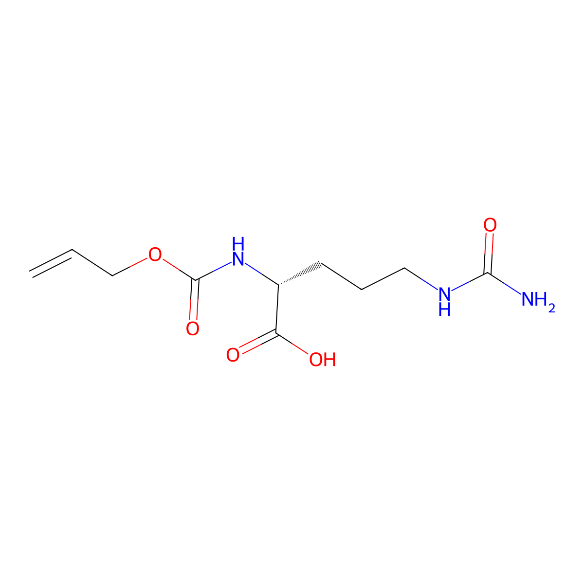 (2R)-5-(carbamoylamino)-2-{[(prop-2-en-1-yloxy)carbonyl]amino}pentanoic acid molecular structure, CAS 2757835-51-9