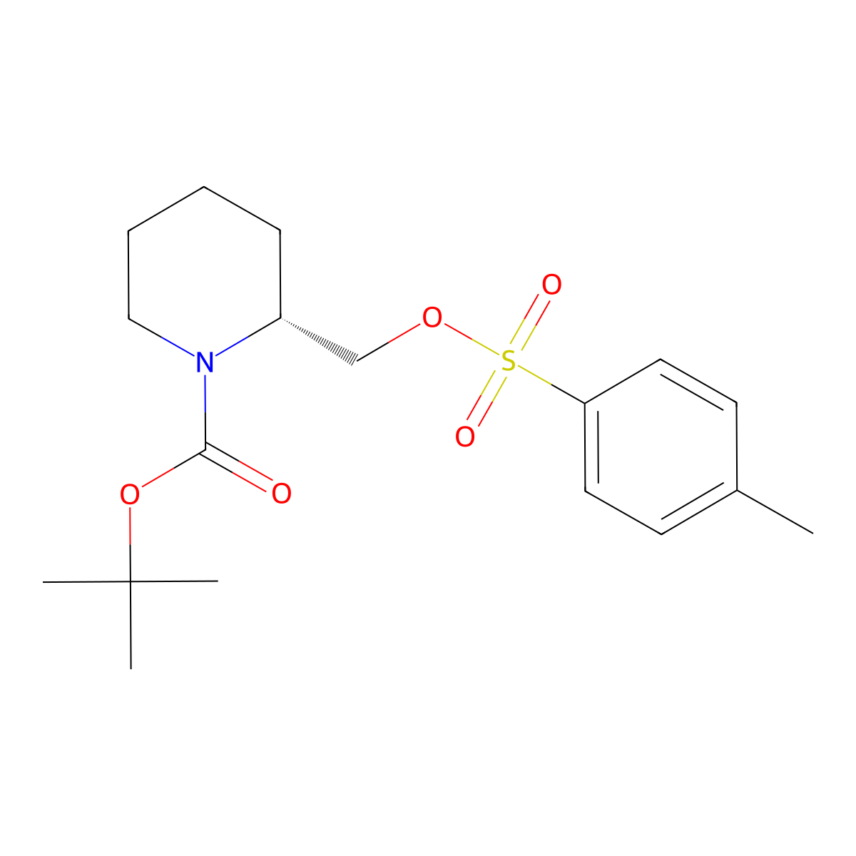 tert-butyl (2R)-2-{[(4-methylbenzenesulfonyl)oxy]methyl}piperidine-1-carboxylate molecular structure, CAS 2757835-53-1