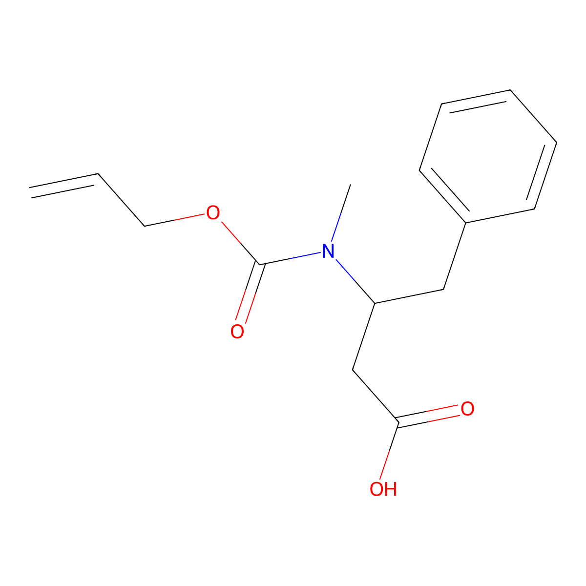 (3S)-3-{methyl[(prop-2-en-1-yloxy)carbonyl]amino}-4-phenylbutanoic acid molecular structure, CAS 2757835-57-5