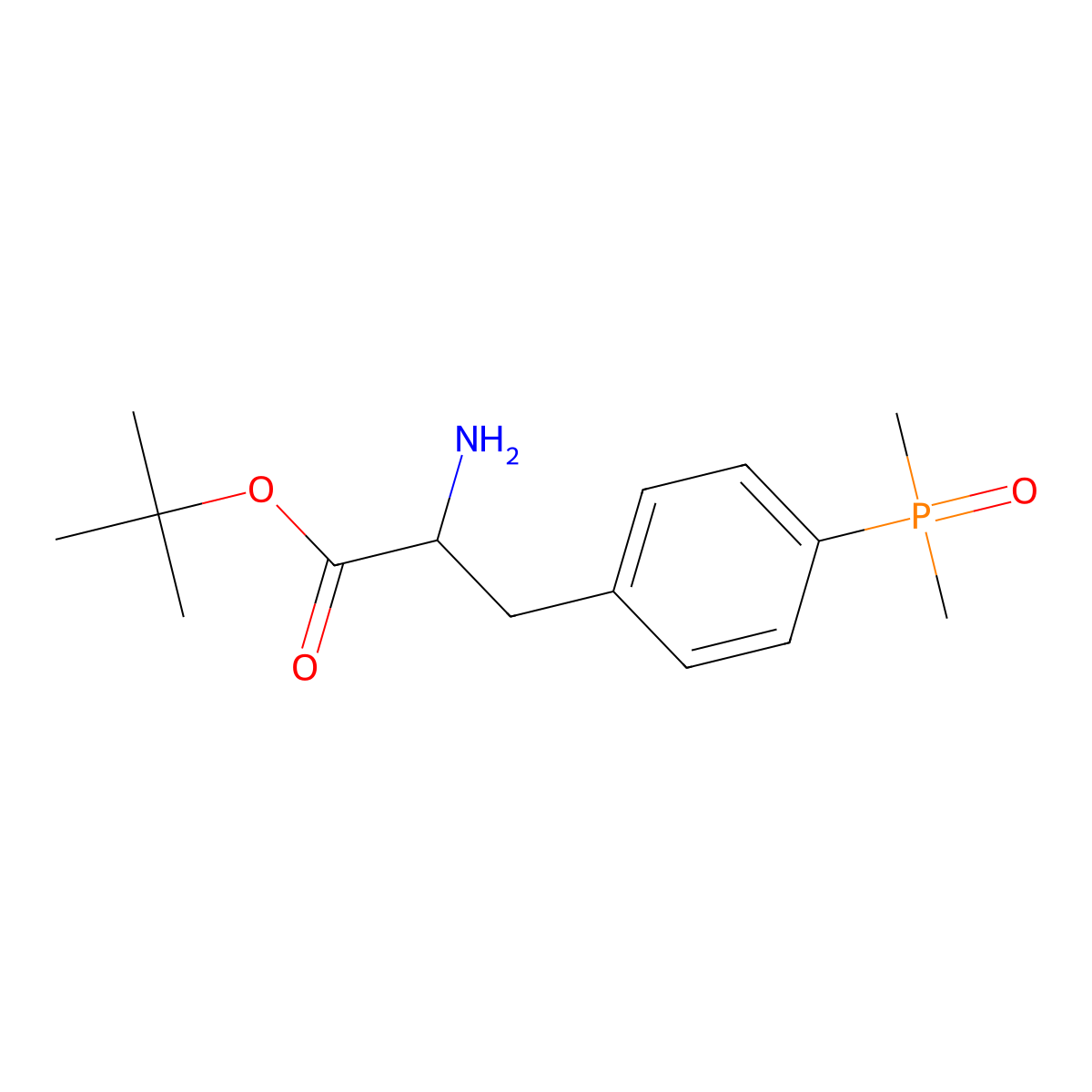tert-butyl (2S)-2-amino-3-[4-(dimethylphosphoryl)phenyl]propanoate molecular structure, CAS 2757835-58-6