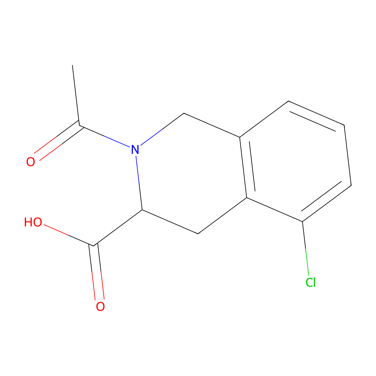 (3S)-2-acetyl-5-chloro-1,2,3,4-tetrahydroisoquinoline-3-carboxylic acid molecular structure, CAS 2757835-65-5