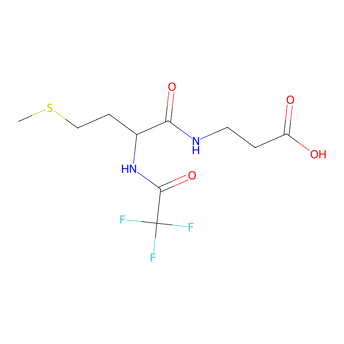 3-[(2S)-4-(methylsulfanyl)-2-(2,2,2-trifluoroacetamido)butanamido]propanoic acid molecular structure, CAS 2757835-71-3
