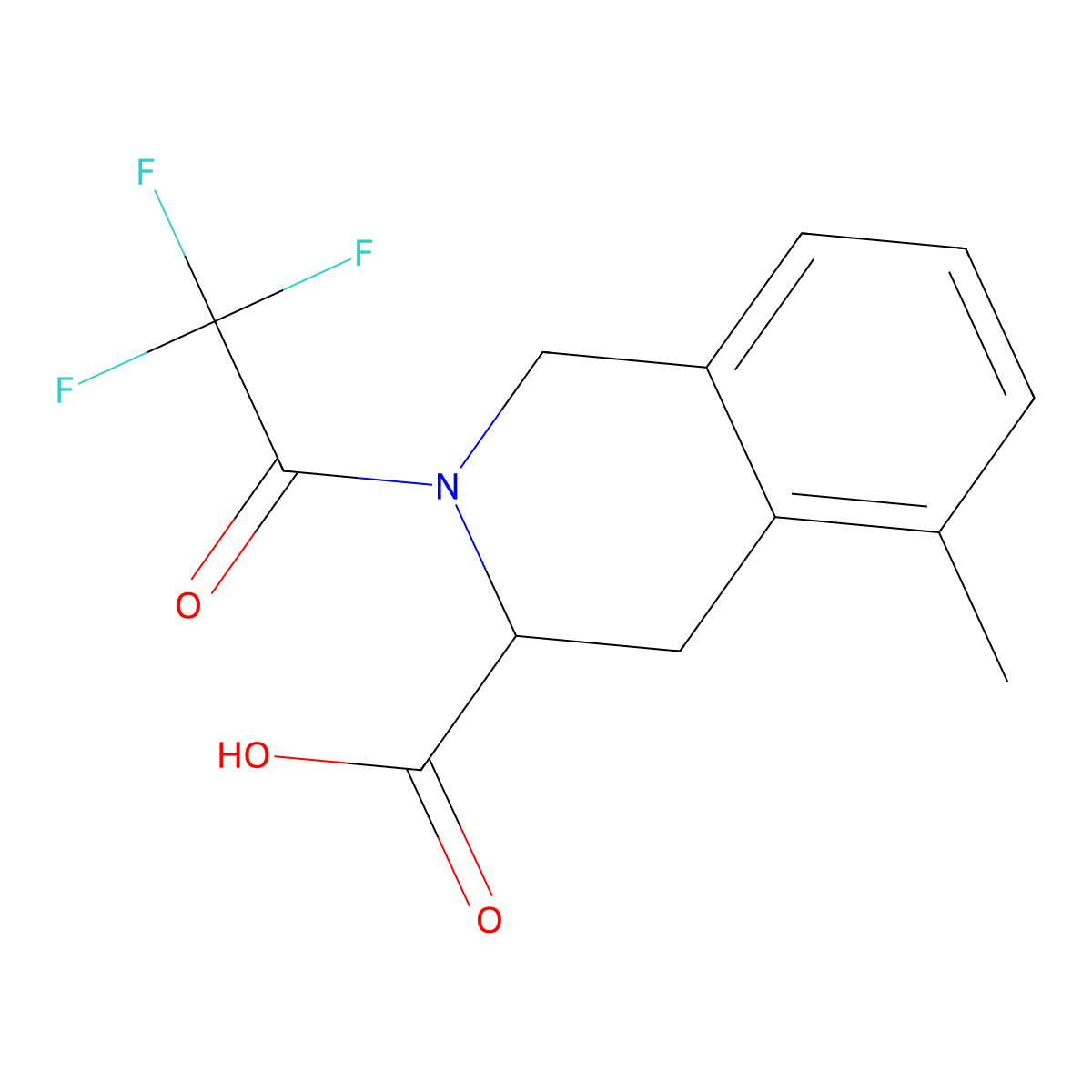 (3R)-5-methyl-2-(2,2,2-trifluoroacetyl)-1,2,3,4-tetrahydroisoquinoline-3-carboxylic acid molecular structure, CAS 2757835-74-6