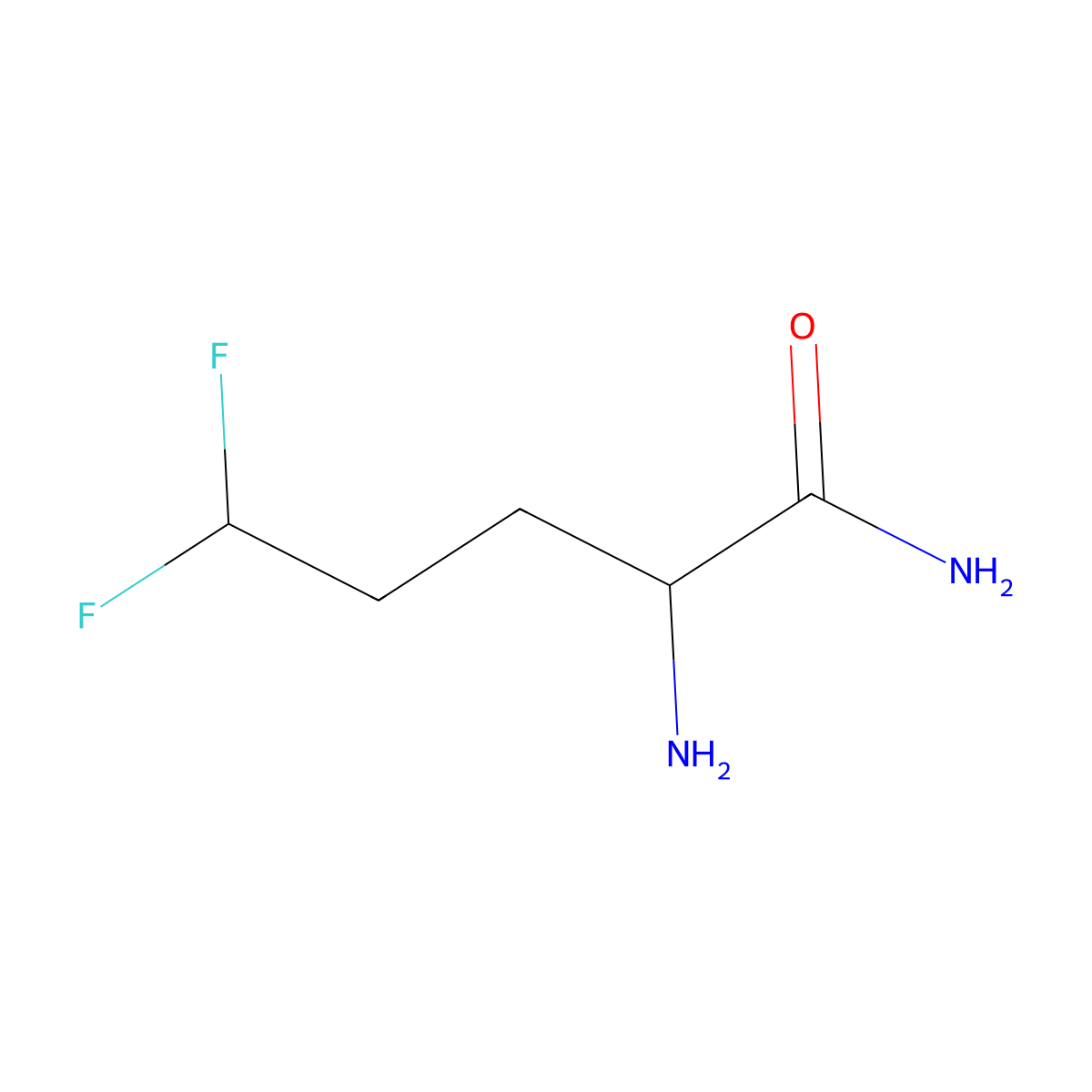 (2S)-2-amino-5,5-difluoropentanamide molecular structure, CAS 2757835-82-6