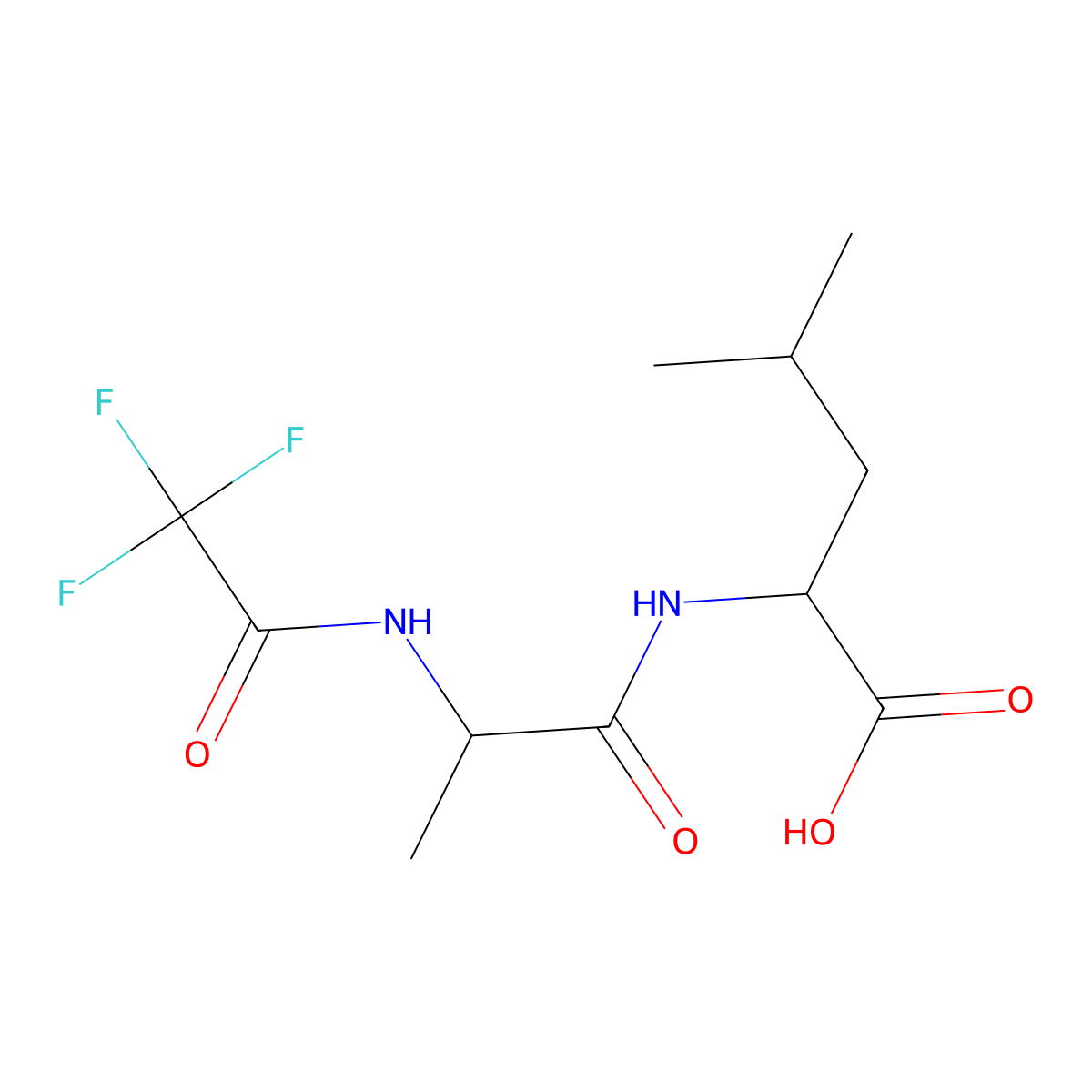 (2S)-4-methyl-2-[(2R)-2-(2,2,2-trifluoroacetamido)propanamido]pentanoic acid molecular structure, CAS 2757835-96-2