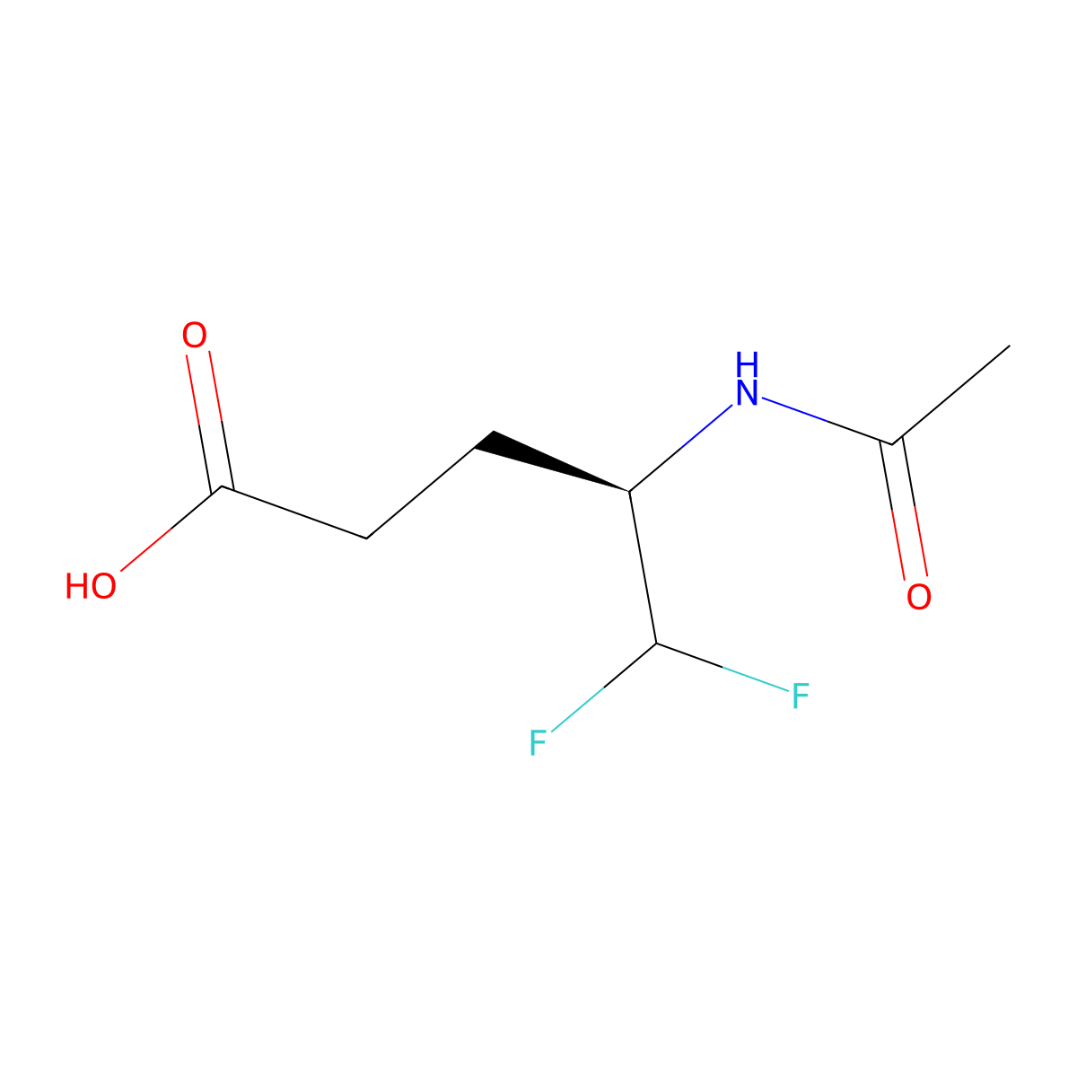 (4R)-4-acetamido-5,5-difluoropentanoic acid molecular structure, CAS 2757836-08-9