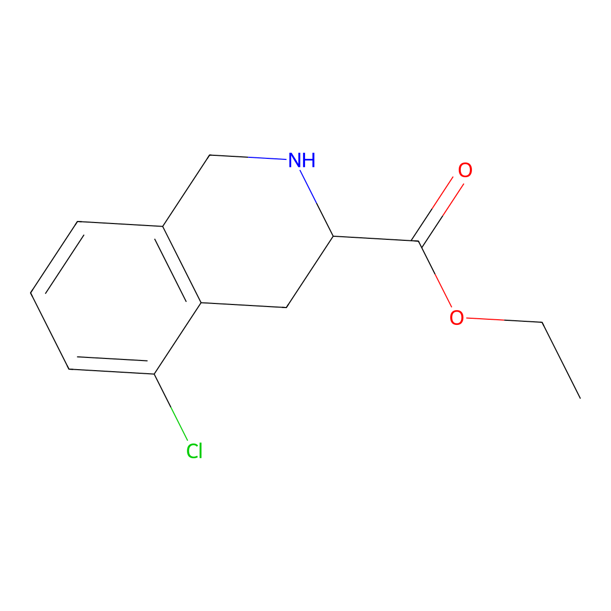 ethyl (3S)-5-chloro-1,2,3,4-tetrahydroisoquinoline-3-carboxylate molecular structure, CAS 2757836-26-1