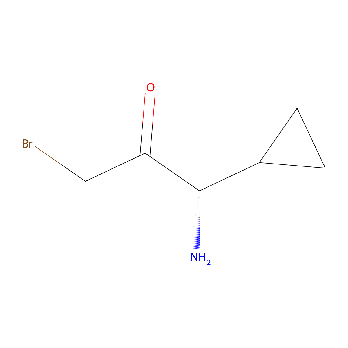 (1S)-1-amino-3-bromo-1-cyclopropylpropan-2-one molecular structure, CAS 2757836-35-2