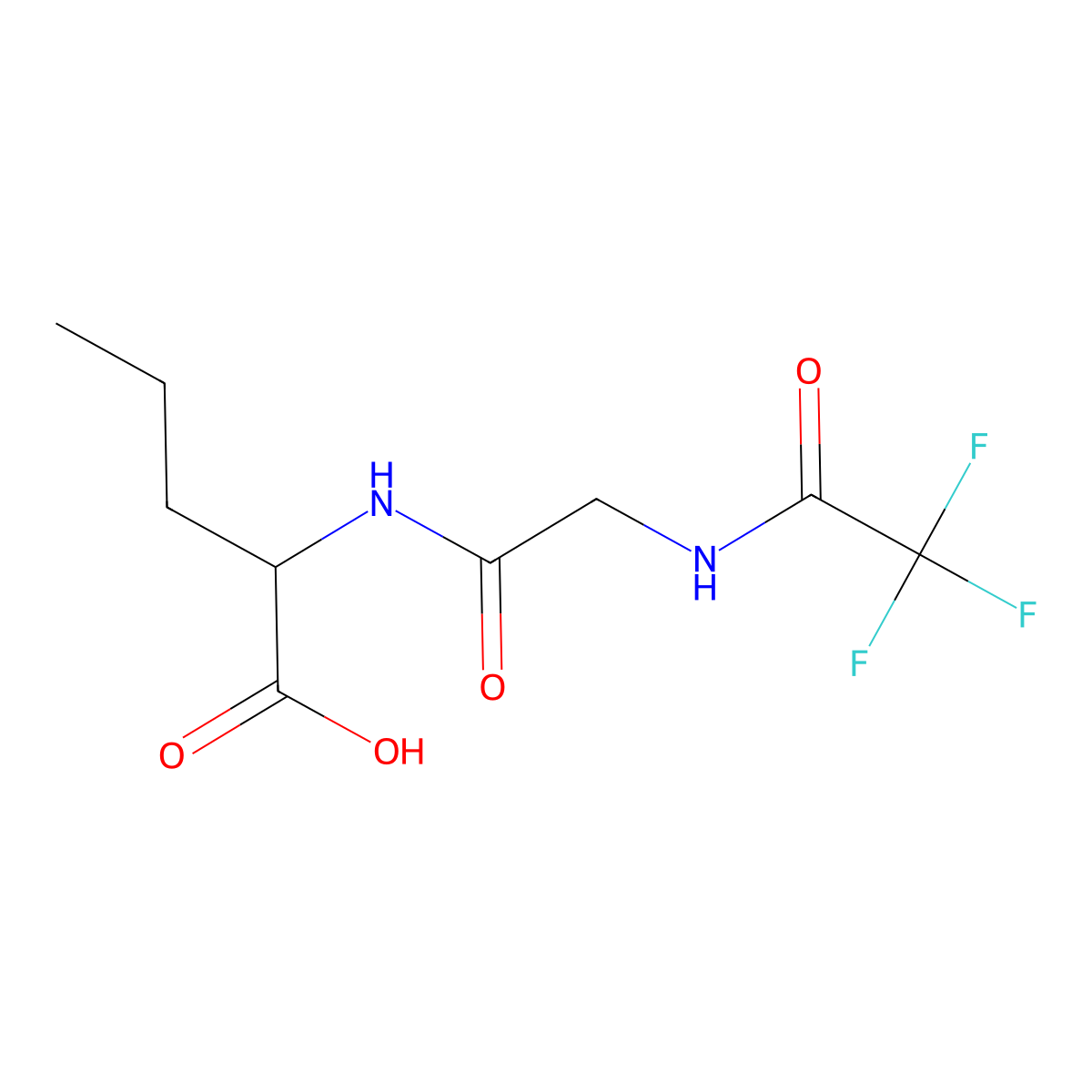 (2R)-2-[2-(2,2,2-trifluoroacetamido)acetamido]pentanoic acid molecular structure, CAS 2757836-51-2