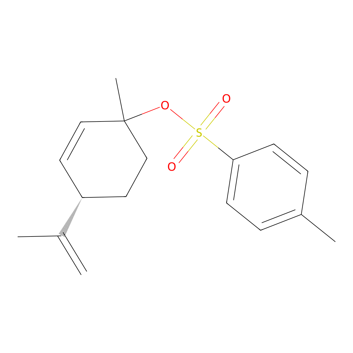 (4S)-1-methyl-4-(prop-1-en-2-yl)cyclohex-2-en-1-yl 4-methylbenzene-1-sulfonate molecular structure, CAS 2757864-54-1
