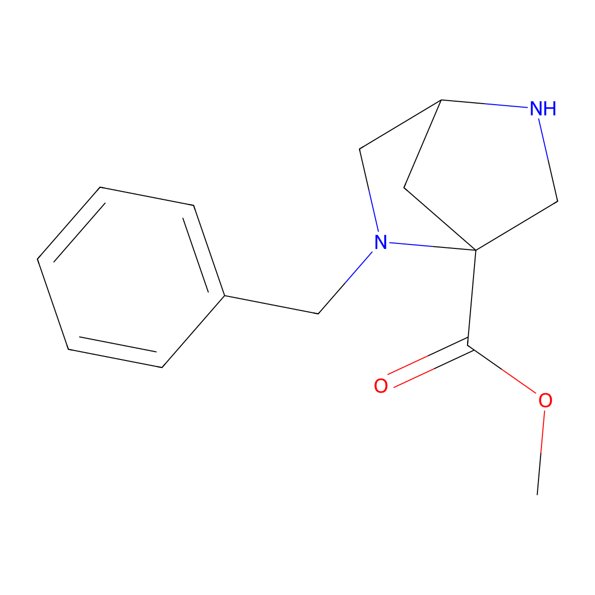 Methyl 2-benzyl-2,5-diazabicyclo[2.2.1]heptane-1-carboxylate molecular structure, CAS 2757871-57-9
