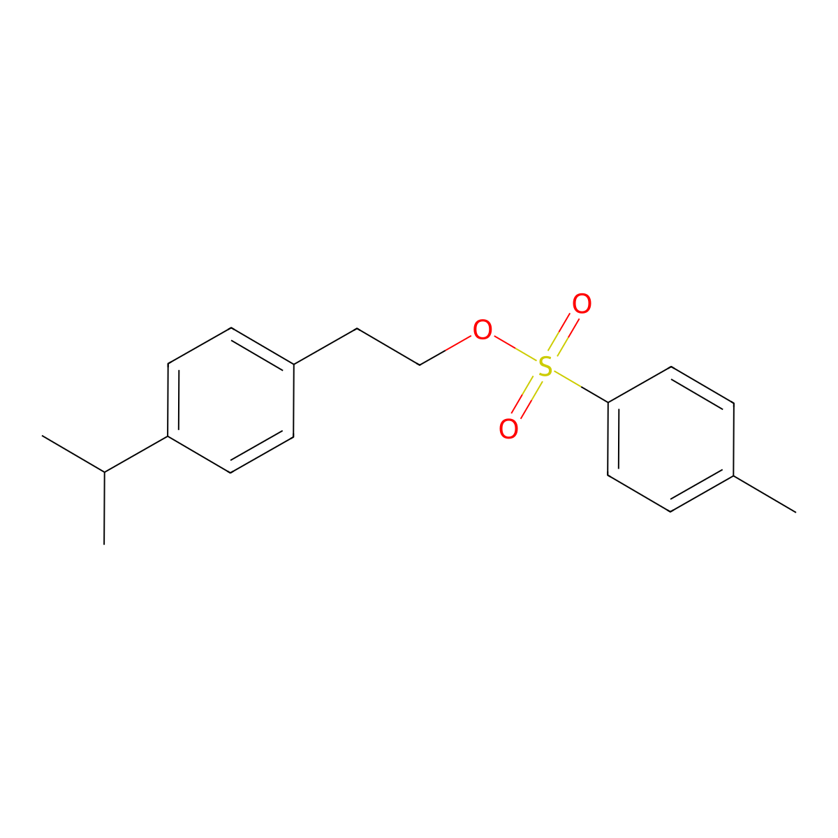 2-[4-(Propan-2-yl)phenyl]ethyl 4-methylbenzene-1-sulfonate molecular structure, CAS 2757871-70-6