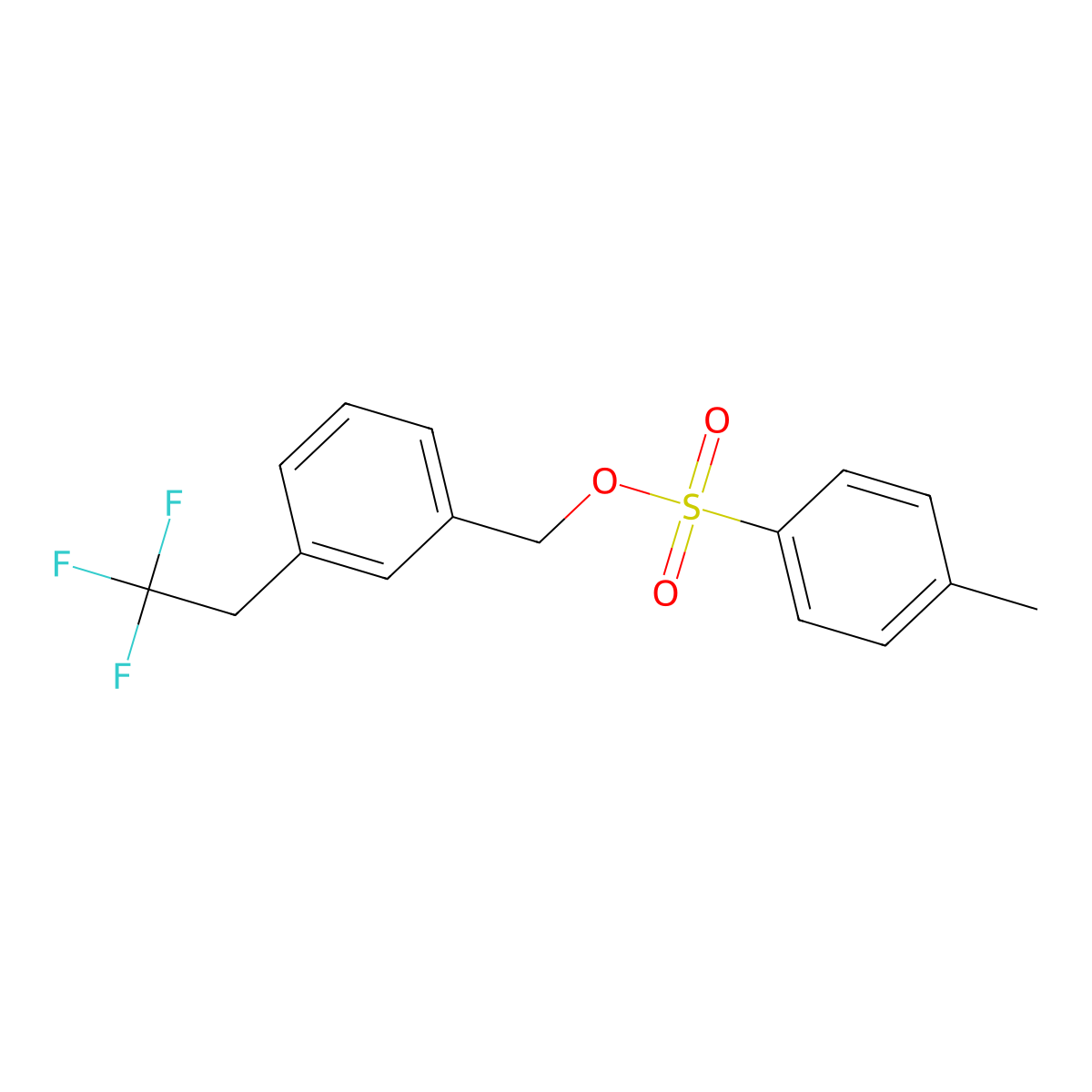 [3-(2,2,2-Trifluoroethyl)phenyl]methyl 4-methylbenzene-1-sulfonate molecular structure, CAS 2757871-75-1
