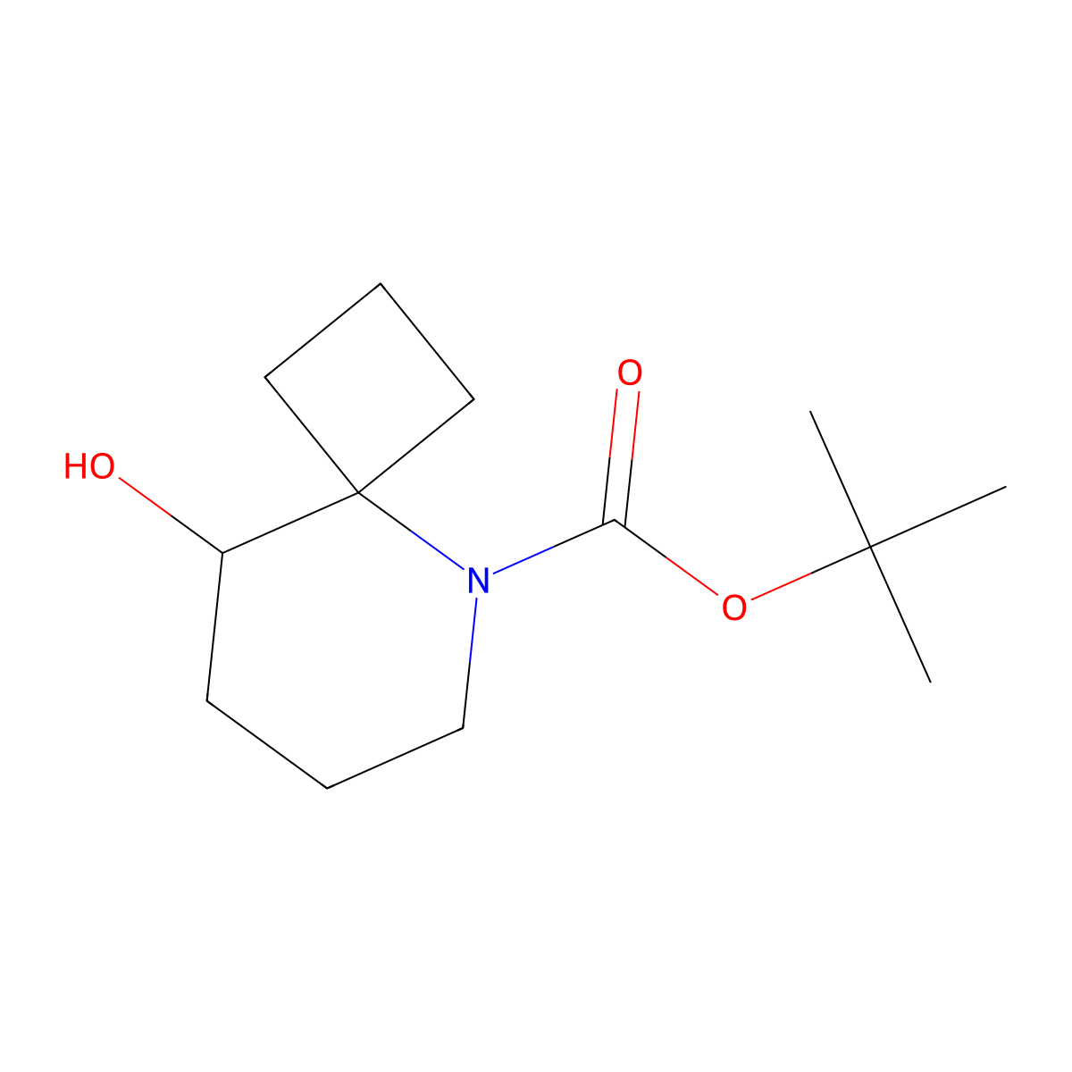 Tert-butyl 9-hydroxy-5-azaspiro[3.5]nonane-5-carboxylate molecular structure, CAS 2757871-77-3