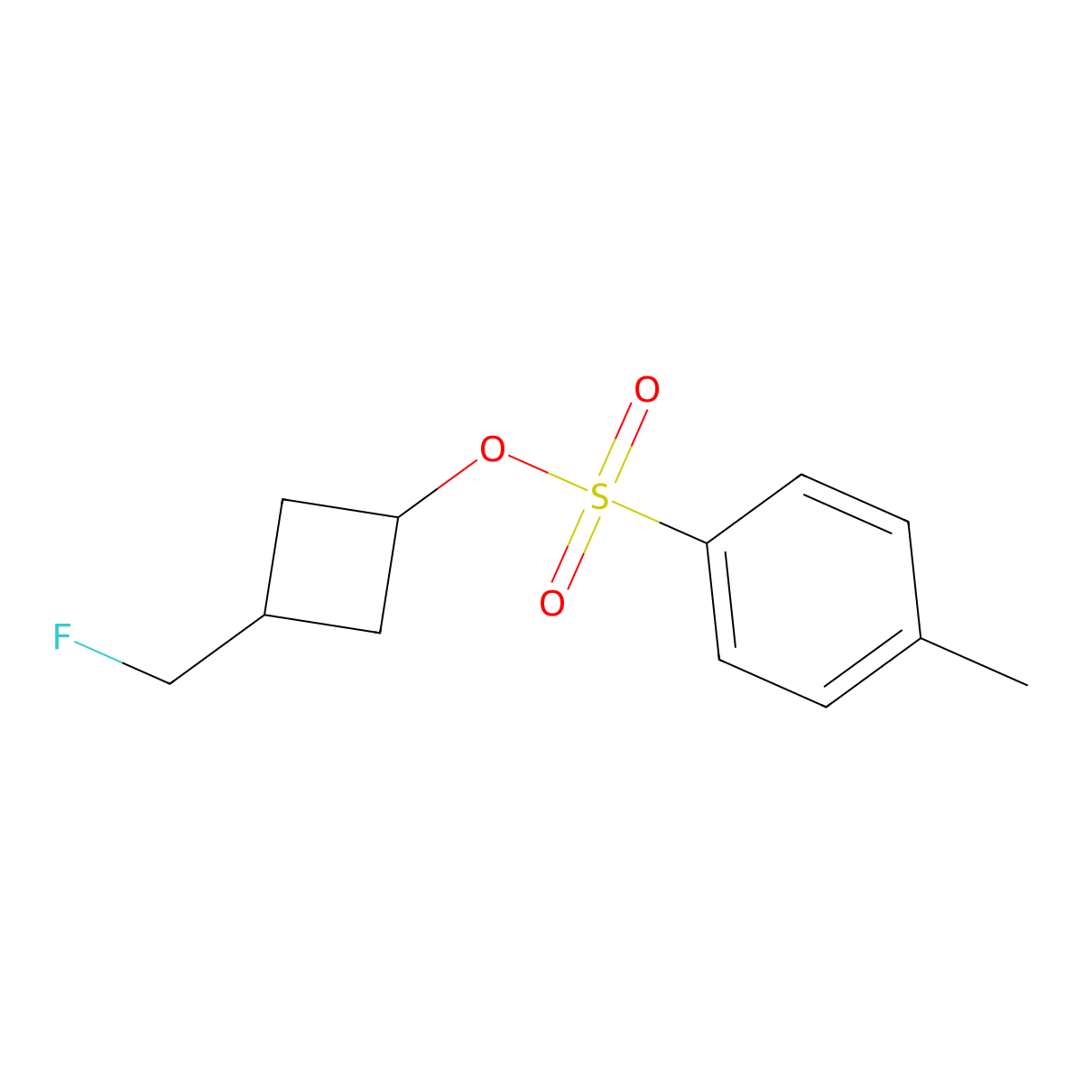3-(Fluoromethyl)cyclobutyl 4-methylbenzene-1-sulfonate molecular structure, CAS 2757871-98-8