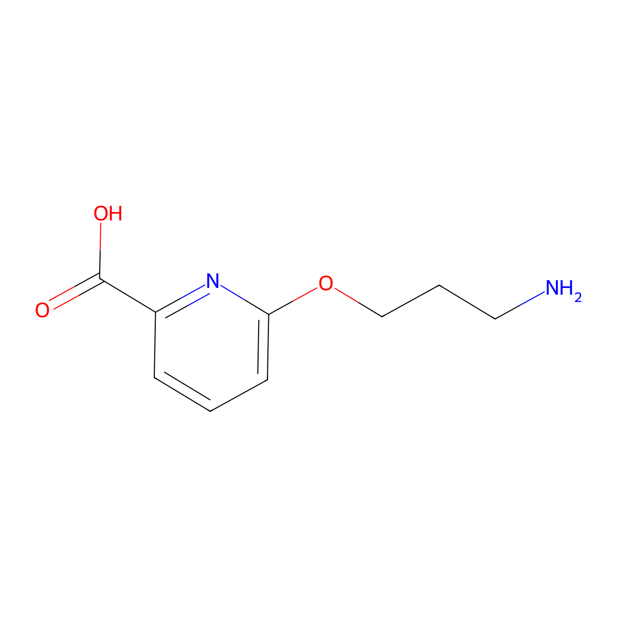 6-(3-Aminopropoxy)pyridine-2-carboxylic acid molecular structure, CAS 2757872-04-9