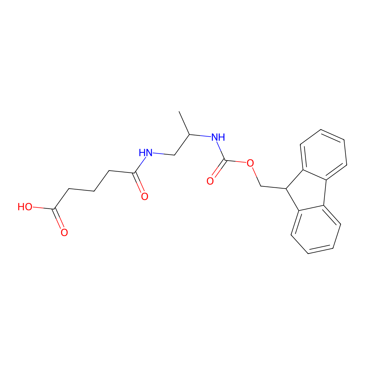 4-{[2-({[(9H-fluoren-9-yl)methoxy]carbonyl}amino)propyl]carbamoyl}butanoic acid molecular structure, CAS 2757872-15-2
