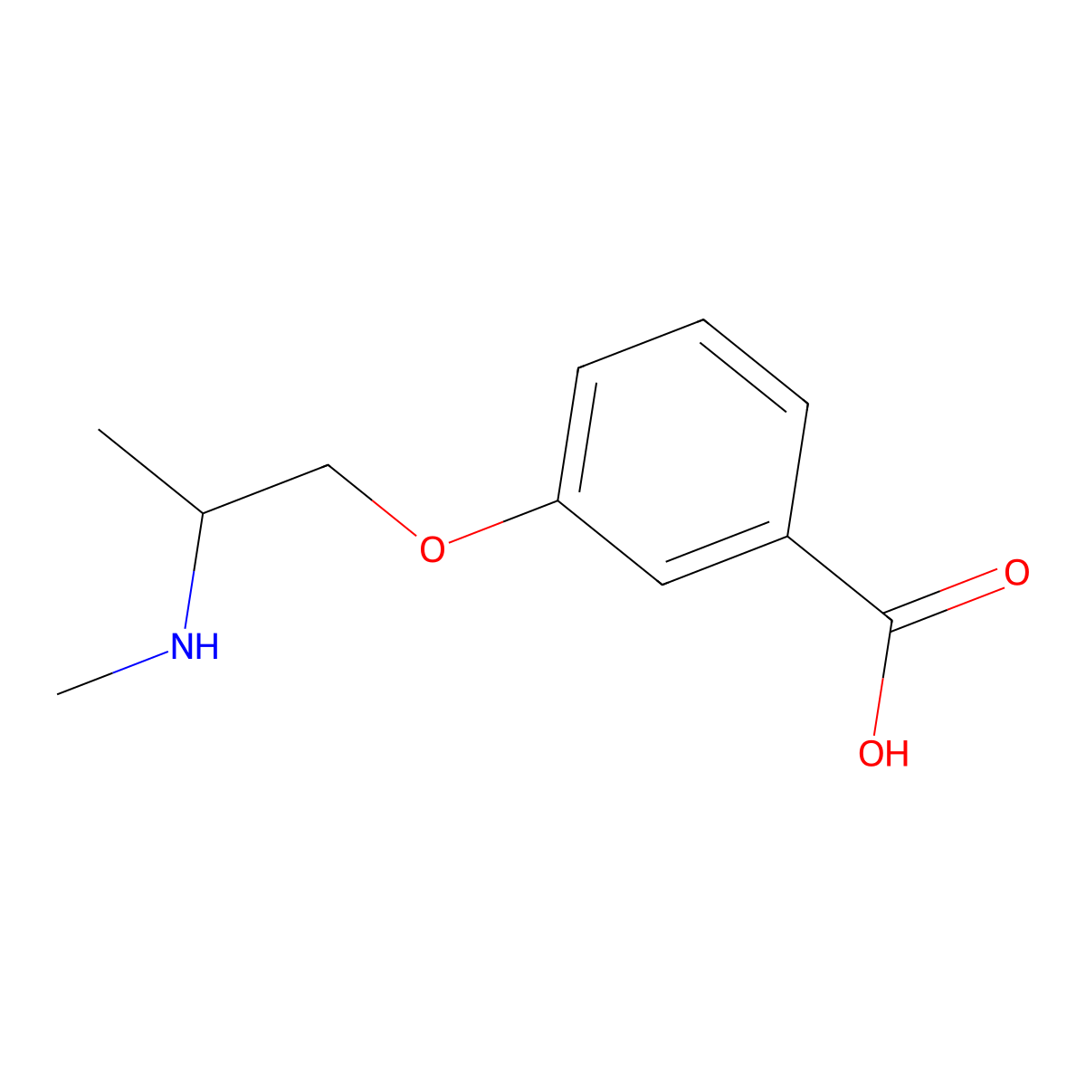 3-[2-(Methylamino)propoxy]benzoic acid molecular structure, CAS 2757872-20-9