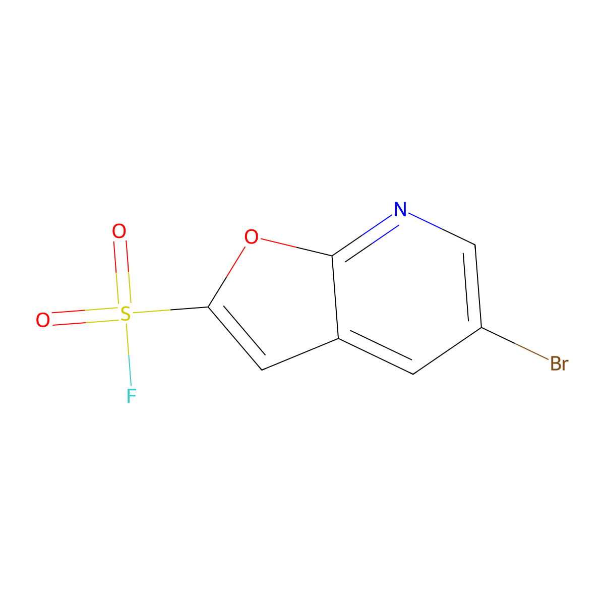5-Bromofuro[2,3-b]pyridine-2-sulfonyl fluoride molecular structure, CAS 2757872-34-5
