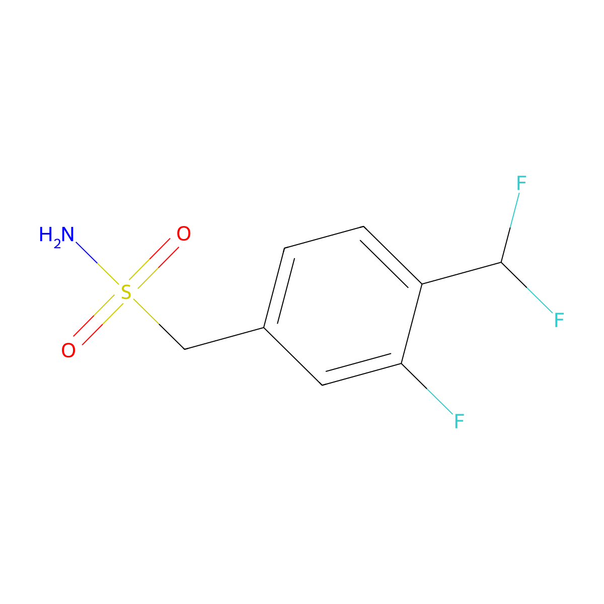 [4-(Difluoromethyl)-3-fluorophenyl]methanesulfonamide molecular structure, CAS 2757873-92-8