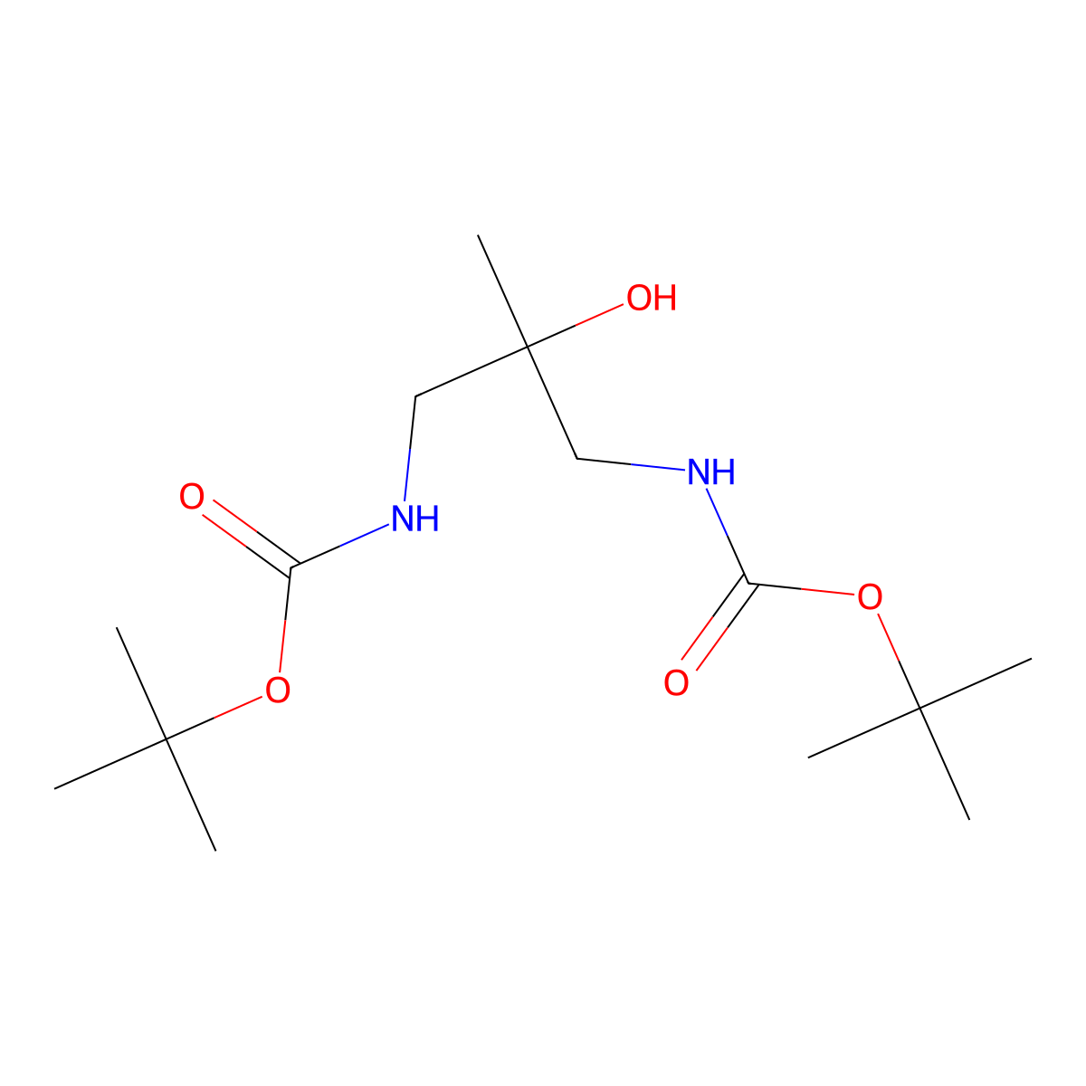 tert-butyl N-(3-{[(tert-butoxy)carbonyl]amino}-2-hydroxy-2-methylpropyl)carbamate molecular structure, CAS 2757874-07-8