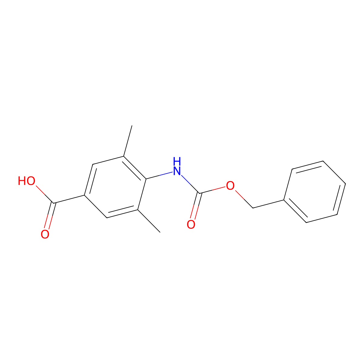 4-{[(Benzyloxy)carbonyl]amino}-3,5-dimethylbenzoic acid molecular structure, CAS 2757874-34-1