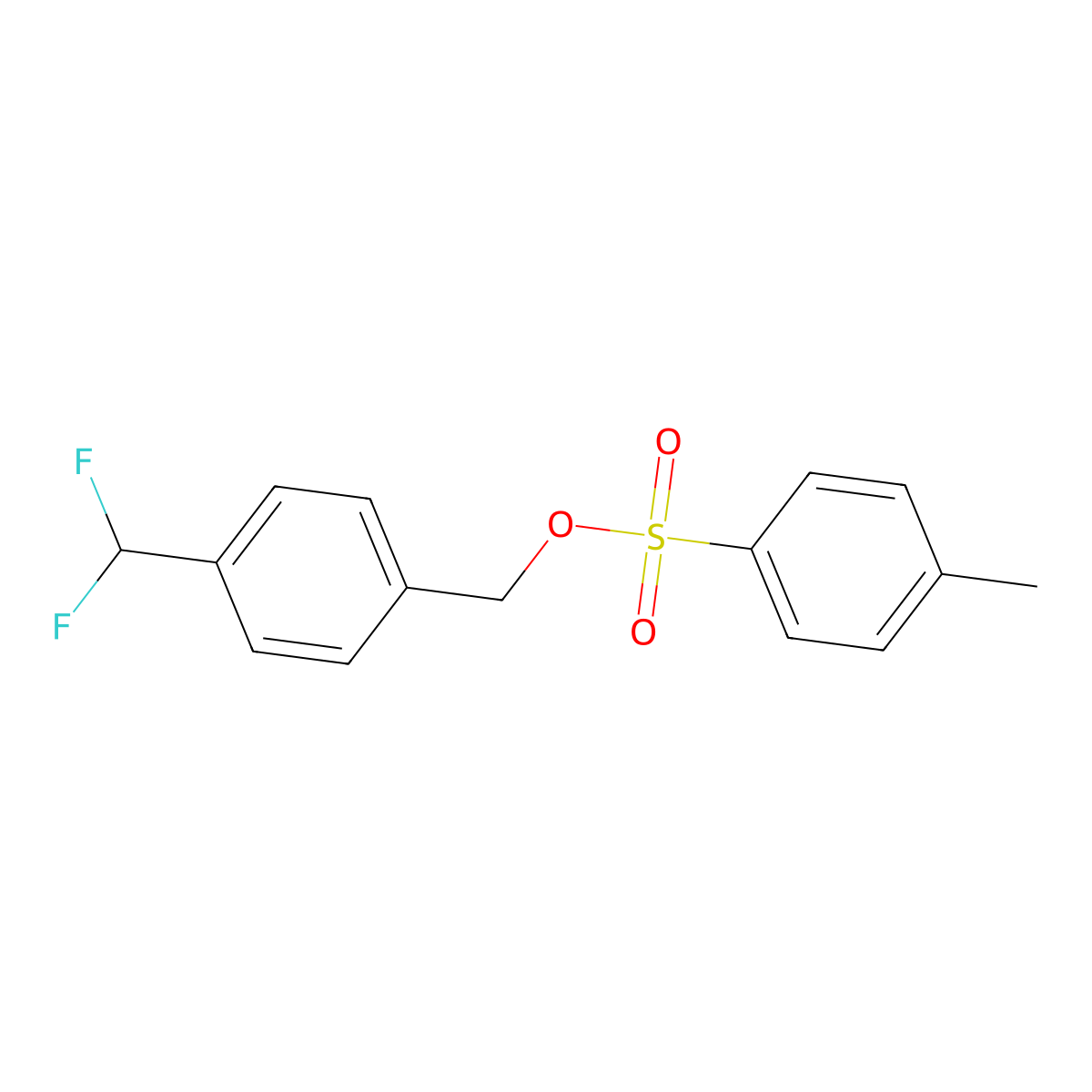 [4-(Difluoromethyl)phenyl]methyl 4-methylbenzene-1-sulfonate molecular structure, CAS 2757874-57-8