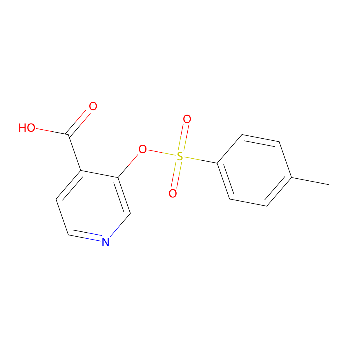 3-[(4-Methylbenzenesulfonyl)oxy]pyridine-4-carboxylic acid molecular structure, CAS 2757874-60-3
