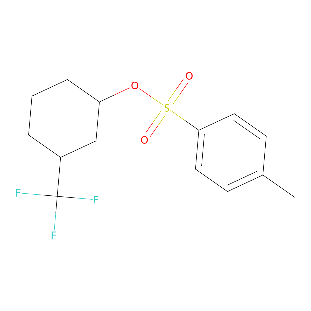 3-(Trifluoromethyl)cyclohexyl 4-methylbenzene-1-sulfonate molecular structure, CAS 2757874-62-5
