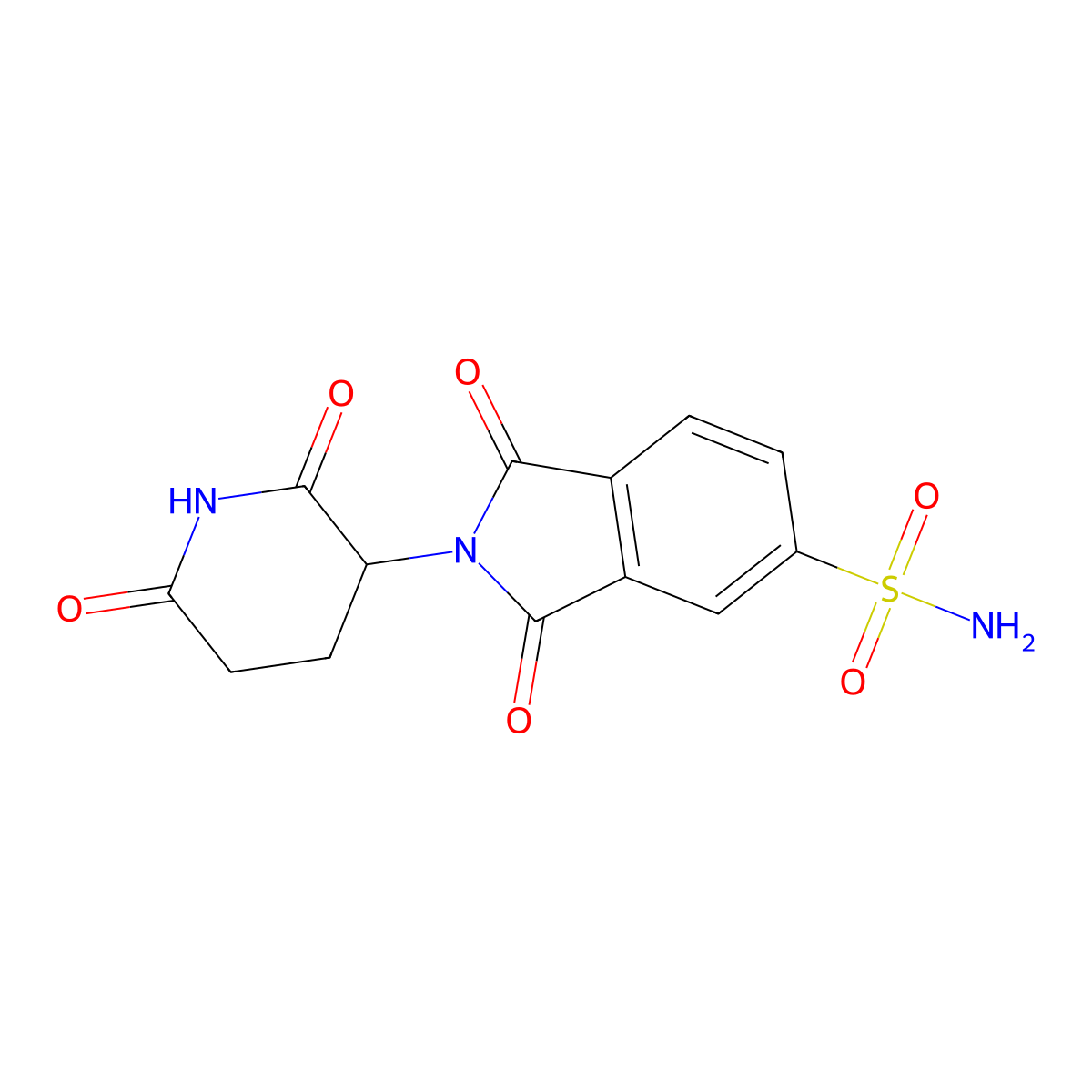 2-(2,6-dioxopiperidin-3-yl)-1,3-dioxo-2,3-dihydro-1H-isoindole-5-sulfonamide molecular structure, CAS 2757874-84-1