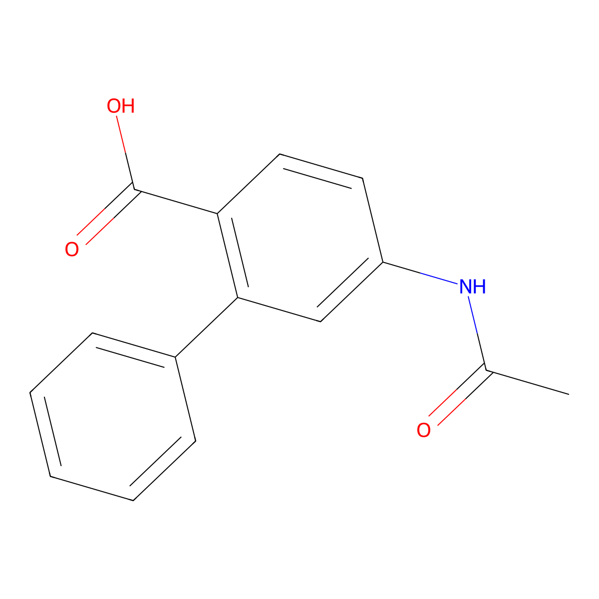5-Acetamido-[1,1'-biphenyl]-2-carboxylic acid molecular structure, CAS 2757890-90-5