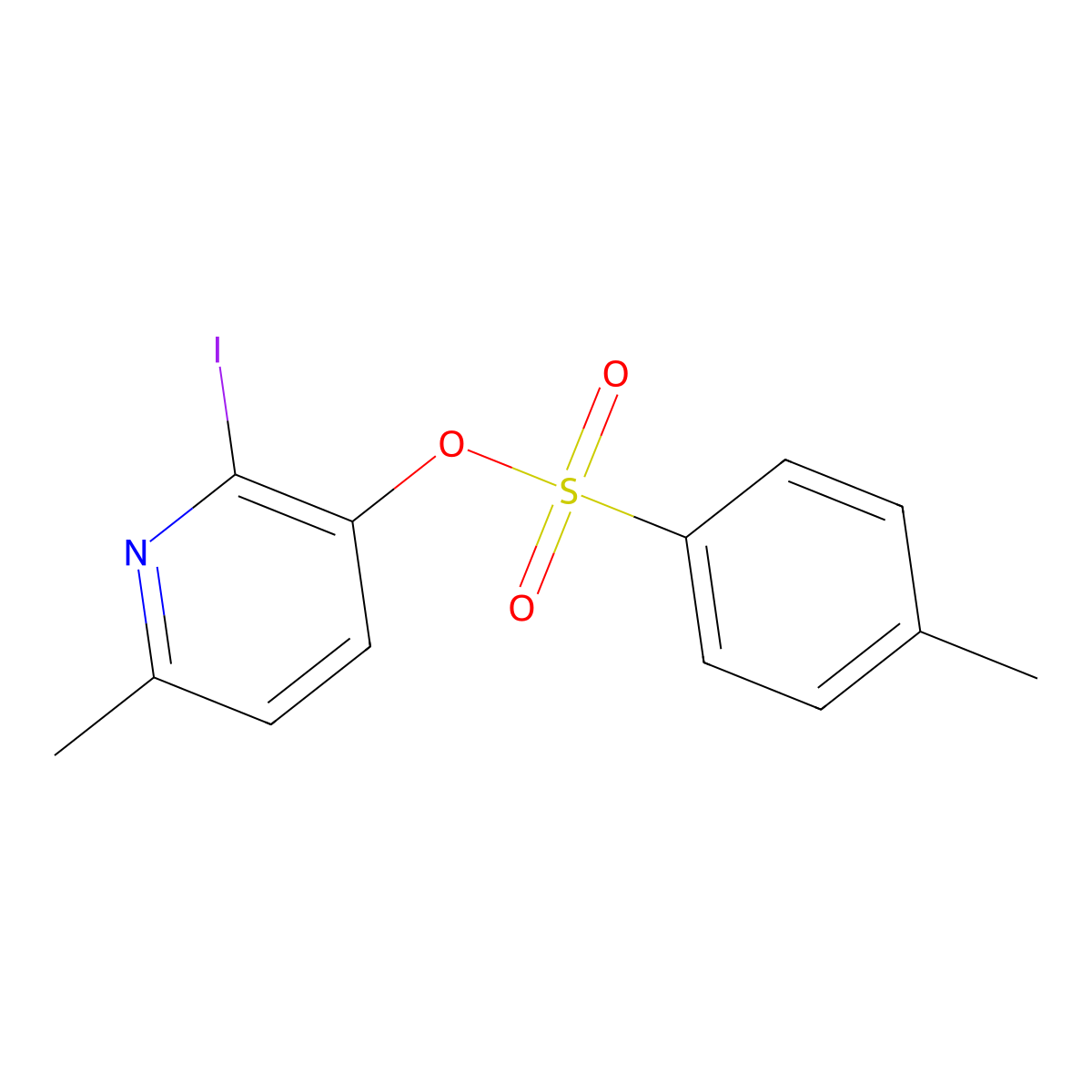 2-Iodo-6-methylpyridin-3-yl 4-methylbenzene-1-sulfonate molecular structure, CAS 2757890-95-0