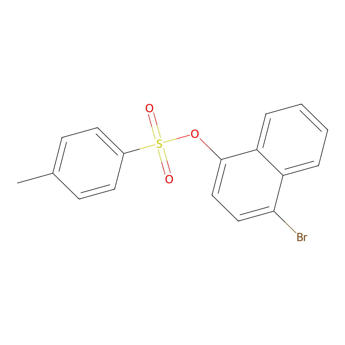 4-Bromonaphthalen-1-yl 4-methylbenzene-1-sulfonate molecular structure, CAS 2757890-96-1