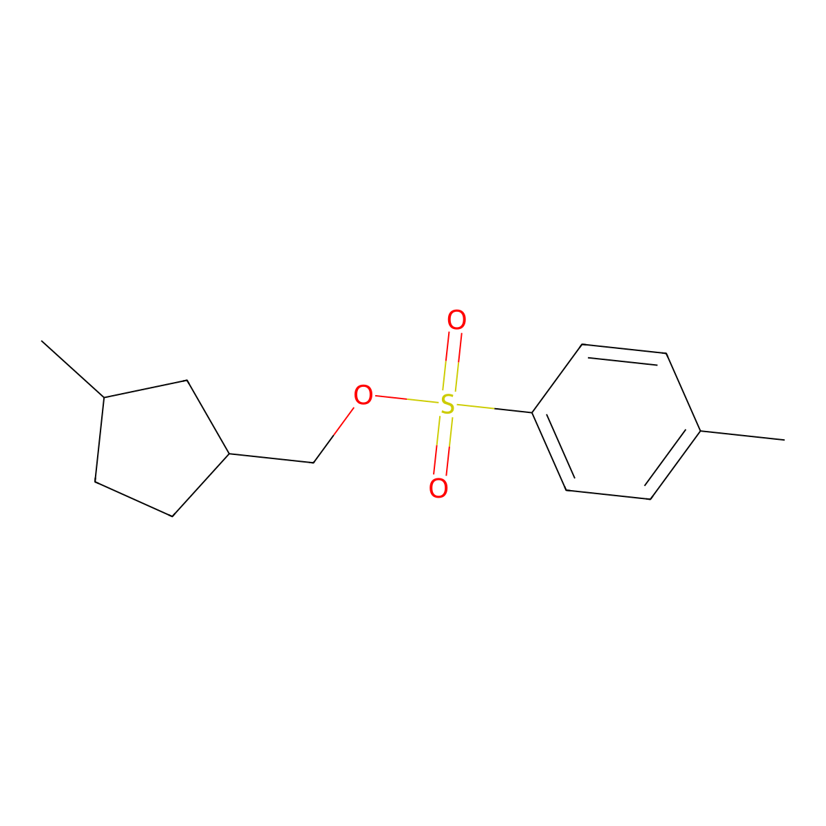 (3-Methylcyclopentyl)methyl 4-methylbenzene-1-sulfonate molecular structure, CAS 2757891-02-2