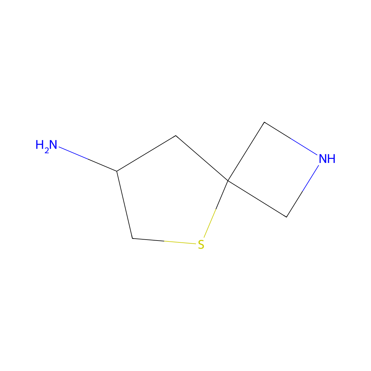 5-Thia-2-azaspiro[3.4]octan-7-amine molecular structure, CAS 2757891-05-5