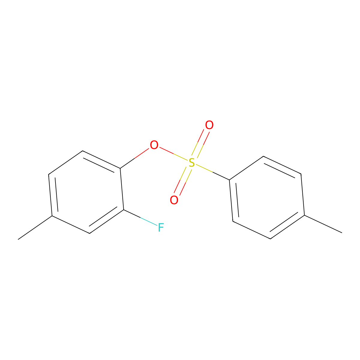 2-Fluoro-4-methylphenyl 4-methylbenzene-1-sulfonate molecular structure, CAS 2757891-10-2