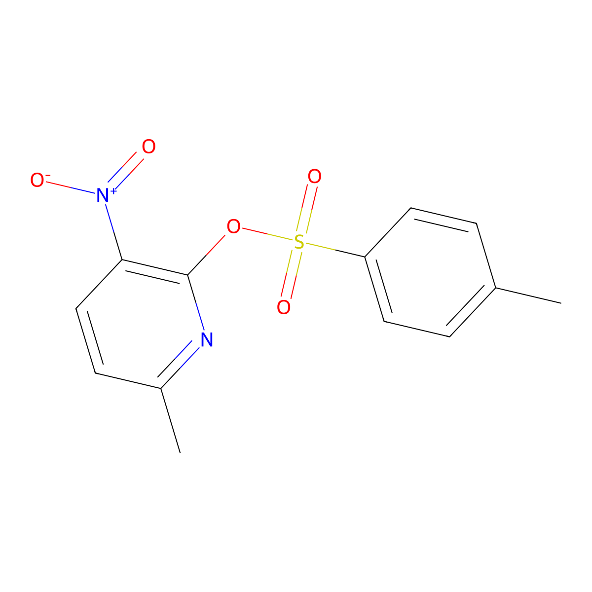 6-Methyl-3-nitropyridin-2-yl 4-methylbenzene-1-sulfonate molecular structure, CAS 2757891-14-6