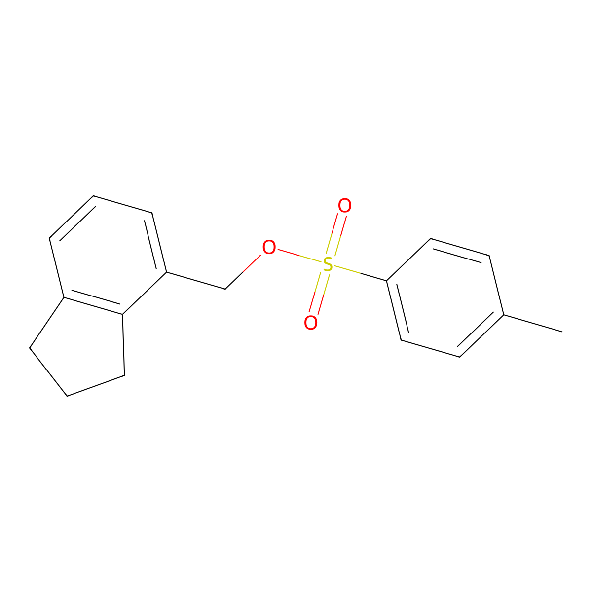 (2,3-dihydro-1H-inden-4-yl)methyl 4-methylbenzene-1-sulfonate molecular structure, CAS 2757891-17-9