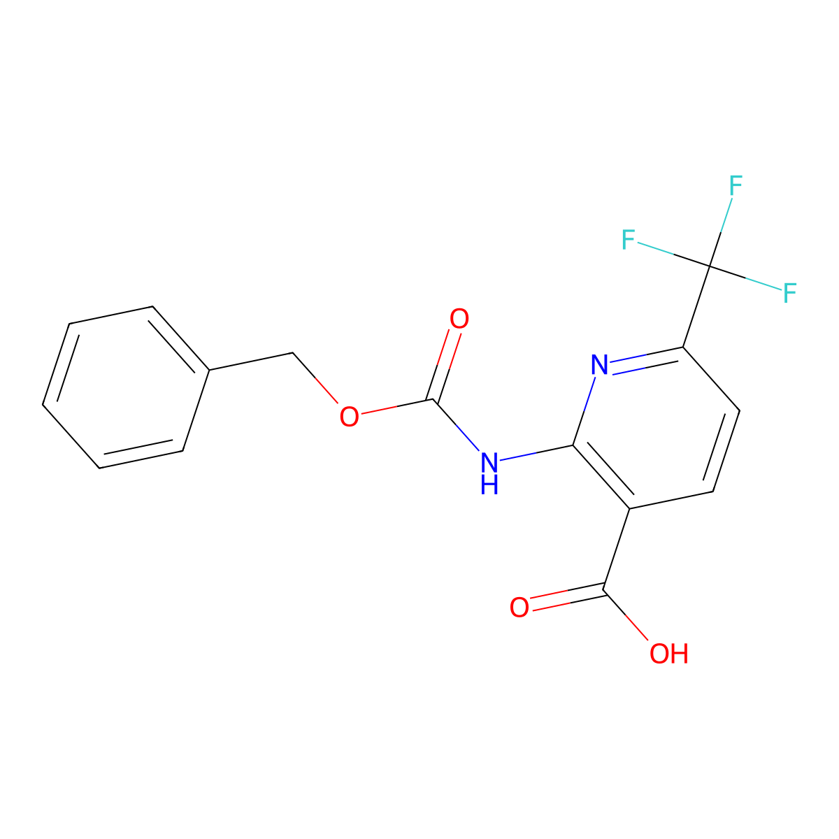 2-{[(Benzyloxy)carbonyl]amino}-6-(trifluoromethyl)pyridine-3-carboxylic acid molecular structure, CAS 2757891-26-0