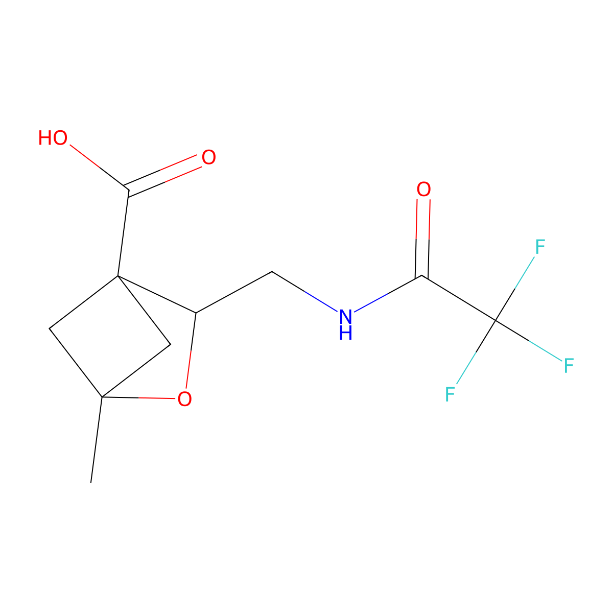 1-Methyl-3-[(2,2,2-trifluoroacetamido)methyl]-2-oxabicyclo[2.1.1]hexane-4-carboxylic acid molecular structure, CAS 2757891-27-1