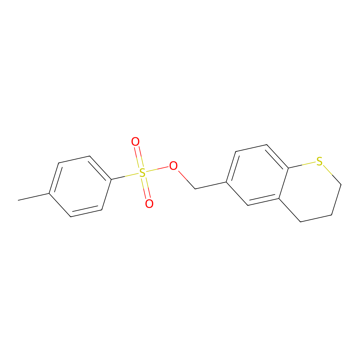 (3,4-dihydro-2H-1-benzothiopyran-6-yl)methyl 4-methylbenzene-1-sulfonate molecular structure, CAS 2757891-30-6