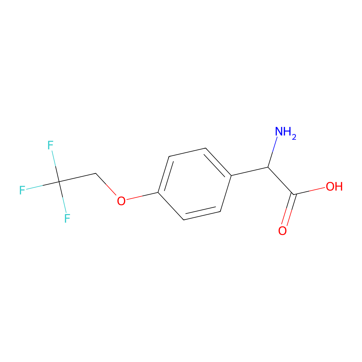 2-Amino-2-[4-(2,2,2-trifluoroethoxy)phenyl]acetic acid molecular structure, CAS 2757891-40-8